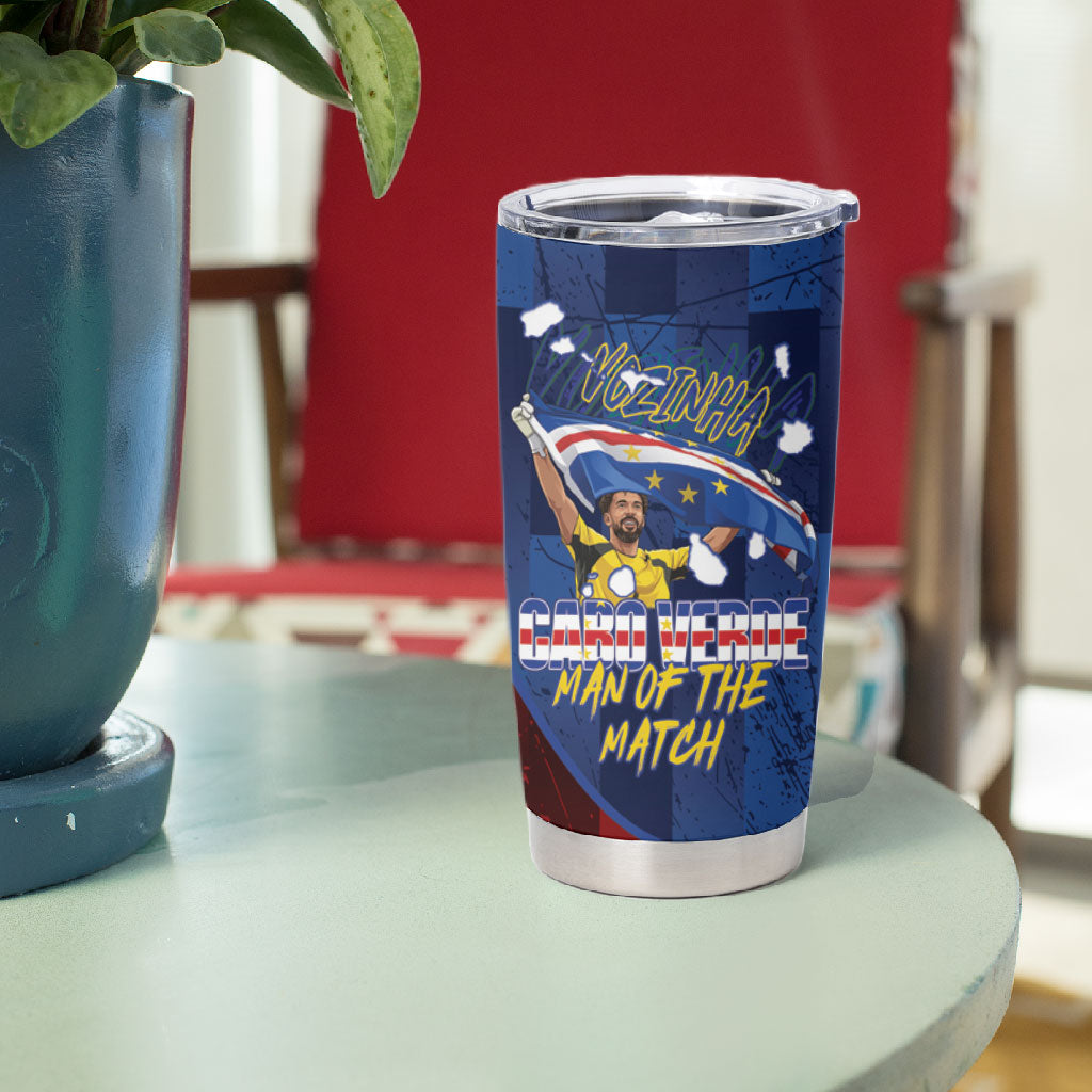 Vozinha Cabo Verde Football Tumbler Cup Tubaroes Azuis Man Of The Match
