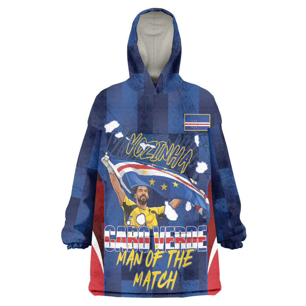 Custom Vozinha Cabo Verde Football Wearable Blanket Hoodie Tubaroes Azuis Man Of The Match
