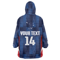 Custom Vozinha Cabo Verde Football Wearable Blanket Hoodie Tubaroes Azuis Man Of The Match