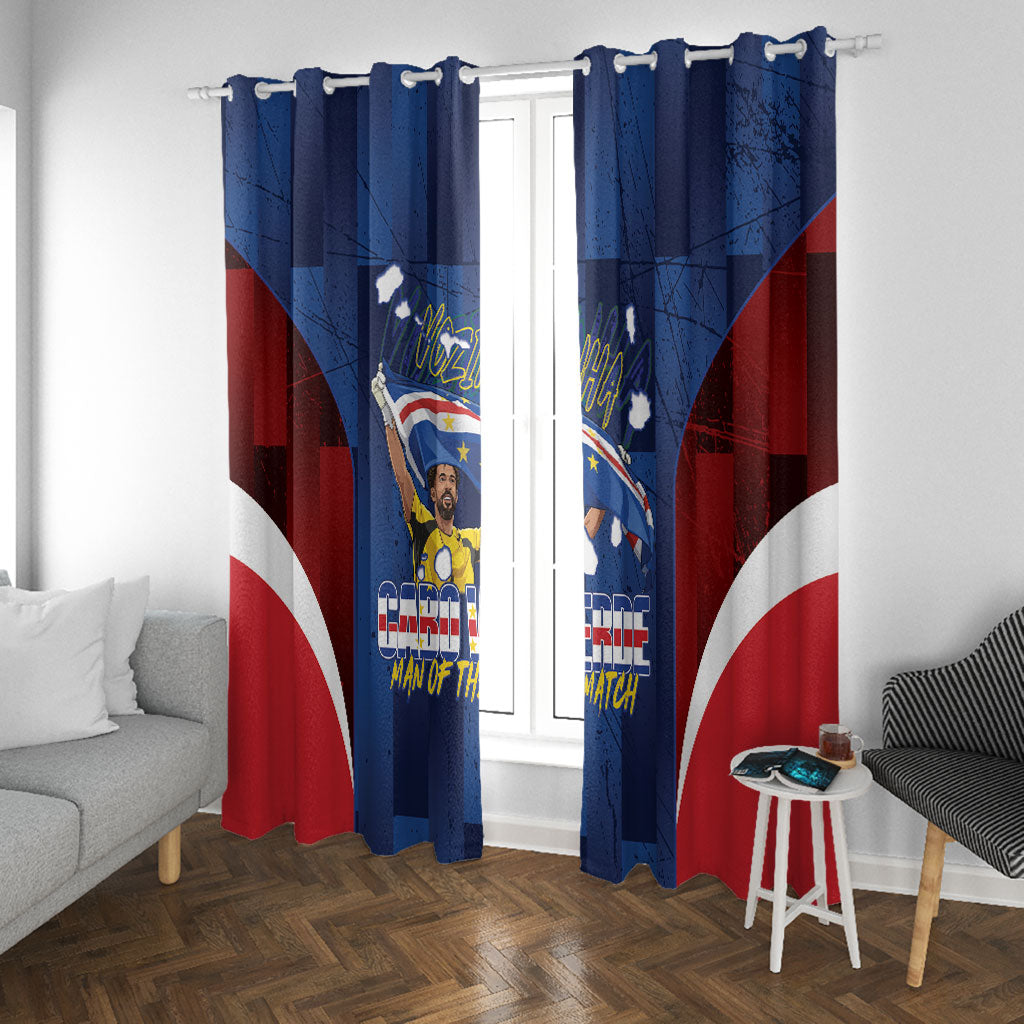 Vozinha Cabo Verde Football Window Curtain Tubaroes Azuis Man Of The Match