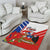 Personalized Chile Independence Day Area Rug Chilean Coat Of Arms Copihue Flag Style - Wonder Print Shop