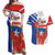 Personalized Chile Independence Day Couples Matching Off Shoulder Maxi Dress and Hawaiian Shirt Chilean Coat Of Arms Copihue Flag Style - Wonder Print Shop
