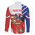 Personalized Chile Independence Day Family Matching Long Sleeve Bodycon Dress and Hawaiian Shirt Chilean Coat Of Arms Copihue Flag Style - Wonder Print Shop