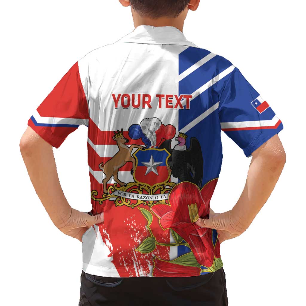 Personalized Chile Independence Day Hawaiian Shirt Chilean Coat Of Arms Copihue Flag Style - Wonder Print Shop