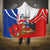 Personalized Chile Independence Day Hooded Blanket Chilean Coat Of Arms Copihue Flag Style