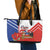 Personalized Chile Independence Day Leather Tote Bag Chilean Coat Of Arms Copihue Flag Style - Wonder Print Shop