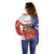 Personalized Chile Independence Day Off Shoulder Sweater Chilean Coat Of Arms Copihue Flag Style - Wonder Print Shop