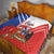 Personalized Chile Independence Day Quilt Chilean Coat Of Arms Copihue Flag Style - Wonder Print Shop
