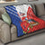 Personalized Chile Independence Day Quilt Chilean Coat Of Arms Copihue Flag Style - Wonder Print Shop