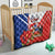 Personalized Chile Independence Day Quilt Chilean Coat Of Arms Copihue Flag Style - Wonder Print Shop