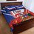 Personalized Chile Independence Day Quilt Bed Set Chilean Coat Of Arms Copihue Flag Style - Wonder Print Shop