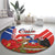 Personalized Chile Independence Day Round Carpet Chilean Coat Of Arms Copihue Flag Style