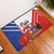 Personalized Chile Independence Day Rubber Doormat Chilean Coat Of Arms Copihue Flag Style - Wonder Print Shop