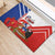 Personalized Chile Independence Day Rubber Doormat Chilean Coat Of Arms Copihue Flag Style - Wonder Print Shop
