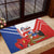 Personalized Chile Independence Day Rubber Doormat Chilean Coat Of Arms Copihue Flag Style - Wonder Print Shop