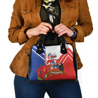 Personalized Chile Independence Day Shoulder Handbag Chilean Coat Of Arms Copihue Flag Style