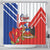 Personalized Chile Independence Day Shower Curtain Chilean Coat Of Arms Copihue Flag Style
