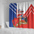 Personalized Chile Independence Day Shower Curtain Chilean Coat Of Arms Copihue Flag Style