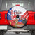 Personalized Chile Independence Day Spare Tire Cover Chilean Coat Of Arms Copihue Flag Style - Wonder Print Shop