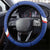 Chile Independence Day Steering Wheel Cover Chilean Coat Of Arms Copihue Flag Style - Wonder Print Shop