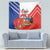 Personalized Chile Independence Day Tapestry Chilean Coat Of Arms Copihue Flag Style - Wonder Print Shop