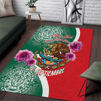 Personalized Mexico Independence Day Area Rug 16 De Septiembre Mexican Aztec - Wonder Print Shop