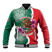 Personalized Mexico Independence Day Baseball Jacket 16 De Septiembre Mexican Aztec - Wonder Print Shop