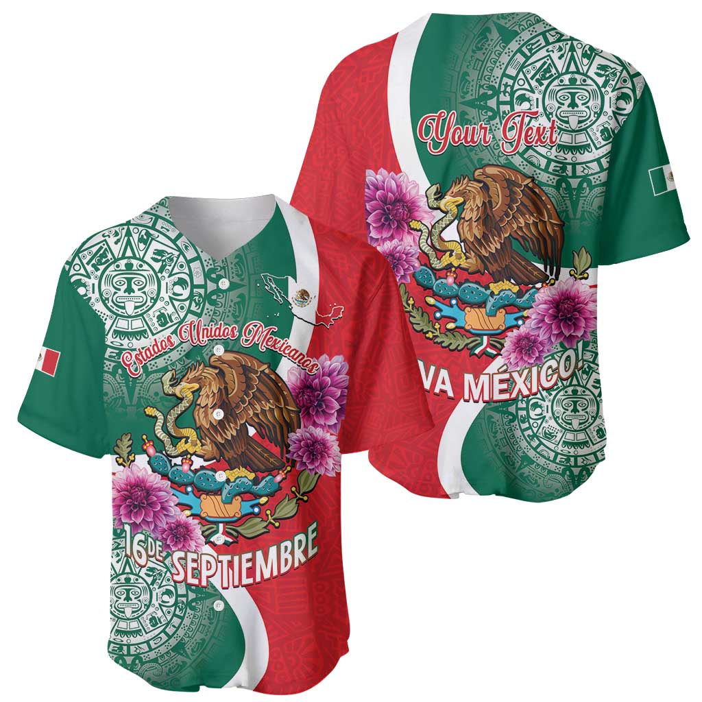 Personalized Mexico Independence Day Baseball Jersey 16 De Septiembre Mexican Aztec - Wonder Print Shop