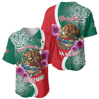 Personalized Mexico Independence Day Baseball Jersey 16 De Septiembre Mexican Aztec - Wonder Print Shop