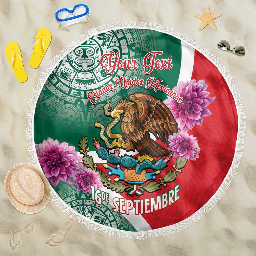 Personalized Mexico Independence Day Beach Blanket 16 De Septiembre Mexican Aztec - Wonder Print Shop