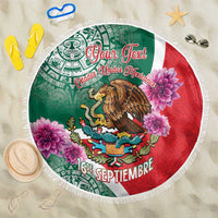 Personalized Mexico Independence Day Beach Blanket 16 De Septiembre Mexican Aztec - Wonder Print Shop