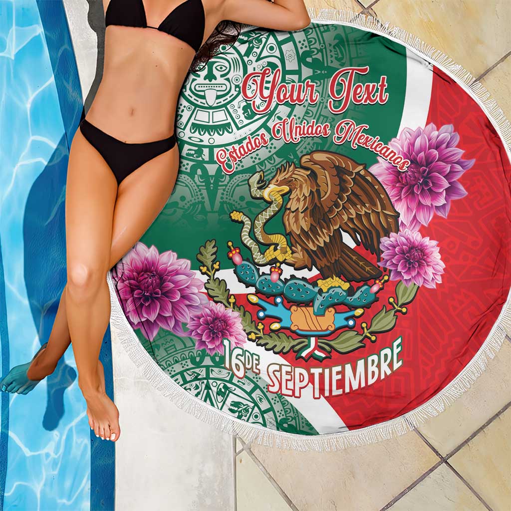 Personalized Mexico Independence Day Beach Blanket 16 De Septiembre Mexican Aztec - Wonder Print Shop