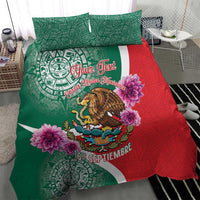 Personalized Mexico Independence Day Bedding Set 16 De Septiembre Mexican Aztec - Wonder Print Shop