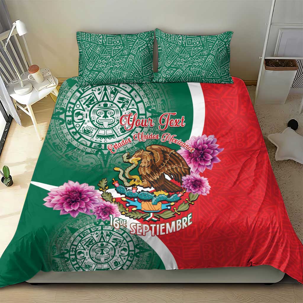 Personalized Mexico Independence Day Bedding Set 16 De Septiembre Mexican Aztec - Wonder Print Shop