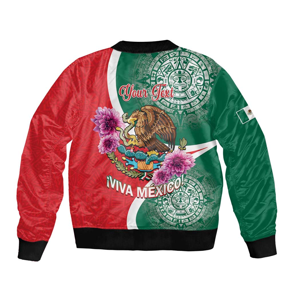 Personalized Mexico Independence Day Bomber Jacket 16 De Septiembre Mexican Aztec - Wonder Print Shop
