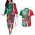Personalized Mexico Independence Day Couples Matching Off The Shoulder Long Sleeve Dress and Hawaiian Shirt 16 De Septiembre Mexican Aztec - Wonder Print Shop