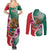 Personalized Mexico Independence Day Couples Matching Summer Maxi Dress and Long Sleeve Button Shirt 16 De Septiembre Mexican Aztec - Wonder Print Shop