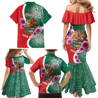Personalized Mexico Independence Day Family Matching Mermaid Dress and Hawaiian Shirt 16 De Septiembre Mexican Aztec - Wonder Print Shop
