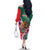 Personalized Mexico Independence Day Family Matching Off The Shoulder Long Sleeve Dress and Hawaiian Shirt 16 De Septiembre Mexican Aztec - Wonder Print Shop