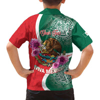 Personalized Mexico Independence Day Family Matching Off Shoulder Short Dress and Hawaiian Shirt 16 De Septiembre Mexican Aztec - Wonder Print Shop