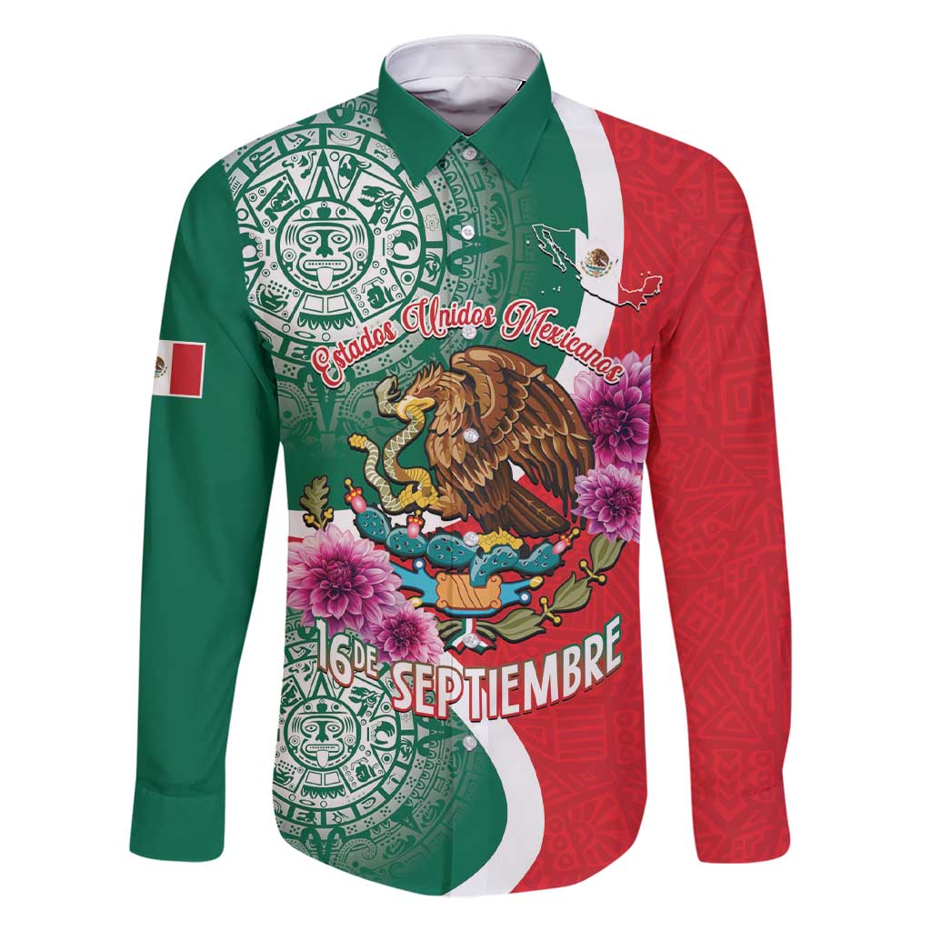 Personalized Mexico Independence Day Family Matching Short Sleeve Bodycon Dress and Hawaiian Shirt 16 De Septiembre Mexican Aztec - Wonder Print Shop
