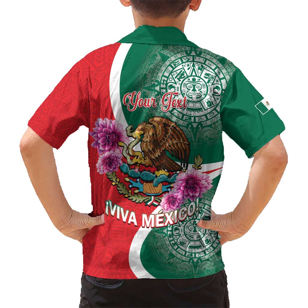 Personalized Mexico Independence Day Kid Hawaiian Shirt 16 De Septiembre Mexican Aztec - Wonder Print Shop