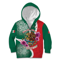 Personalized Mexico Independence Day Kid Hoodie 16 De Septiembre Mexican Aztec - Wonder Print Shop