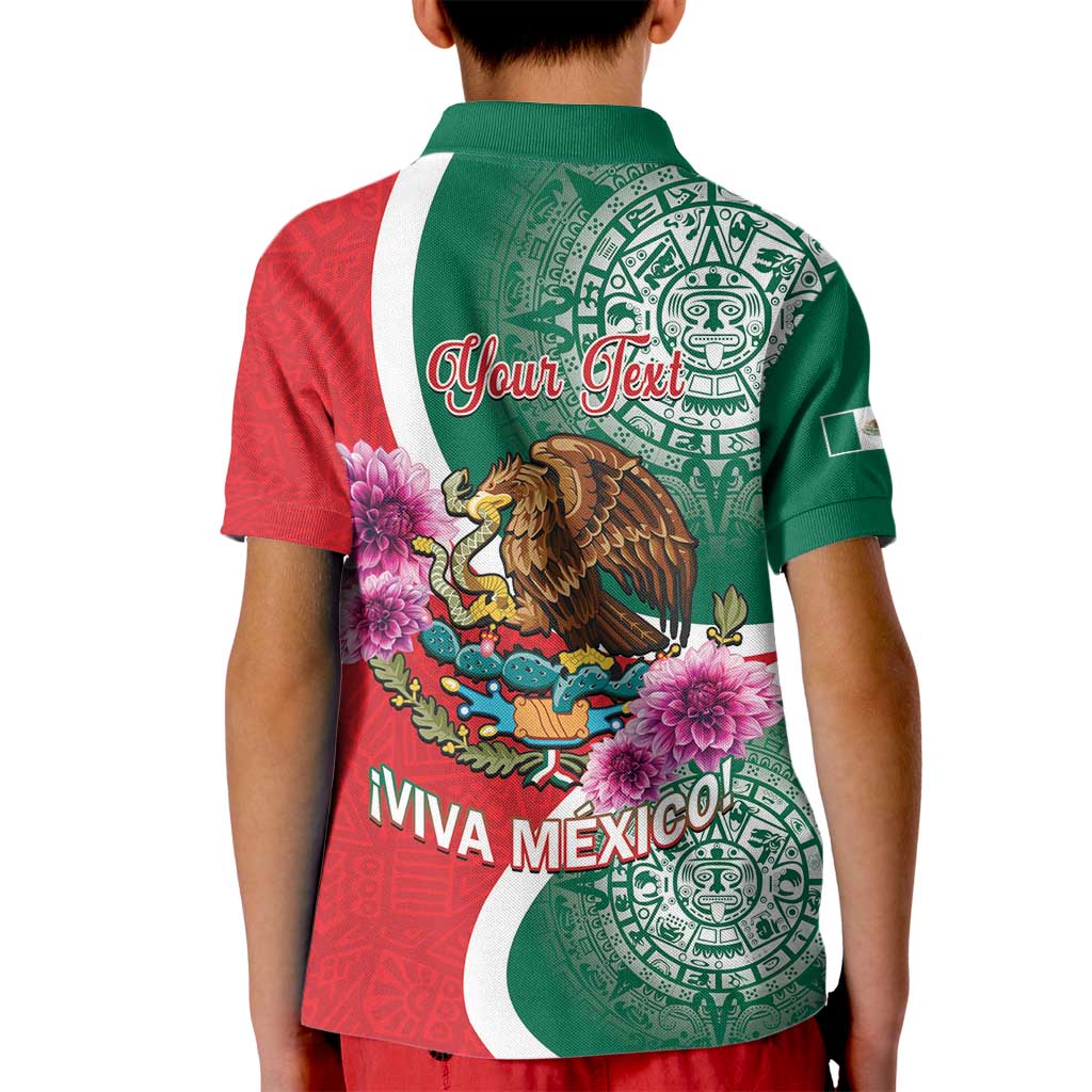 Personalized Mexico Independence Day Kid Polo Shirt 16 De Septiembre Mexican Aztec - Wonder Print Shop