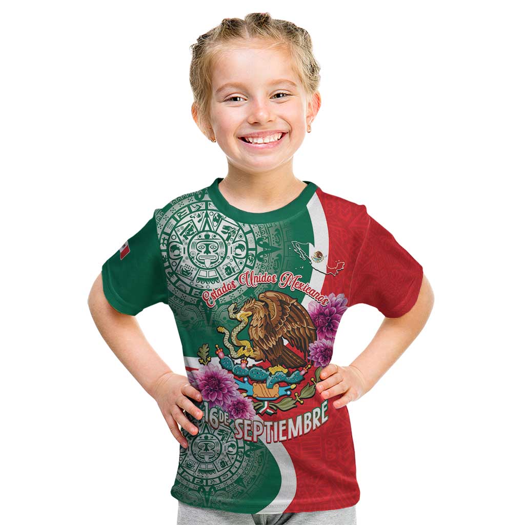 Personalized Mexico Independence Day Kid T Shirt 16 De Septiembre Mexican Aztec - Wonder Print Shop