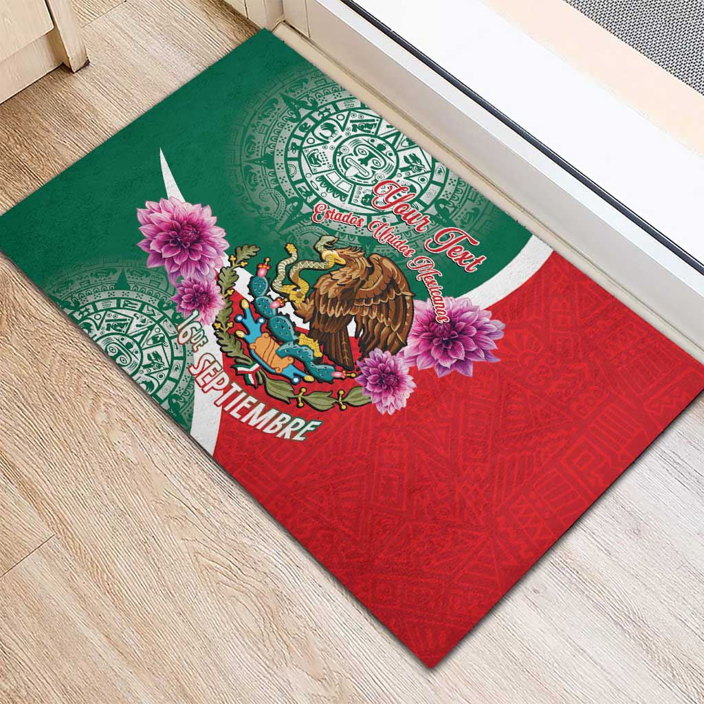 Personalized Mexico Independence Day Rubber Doormat 16 De Septiembre Mexican Aztec - Wonder Print Shop