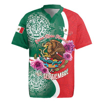 Personalized Mexico Independence Day Rugby Jersey 16 De Septiembre Mexican Aztec - Wonder Print Shop