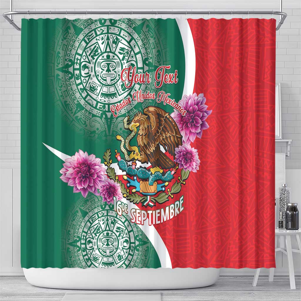 Personalized Mexico Independence Day Shower Curtain 16 De Septiembre Mexican Aztec