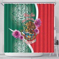Personalized Mexico Independence Day Shower Curtain 16 De Septiembre Mexican Aztec