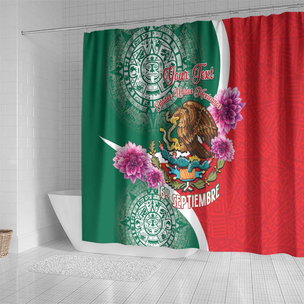 Personalized Mexico Independence Day Shower Curtain 16 De Septiembre Mexican Aztec